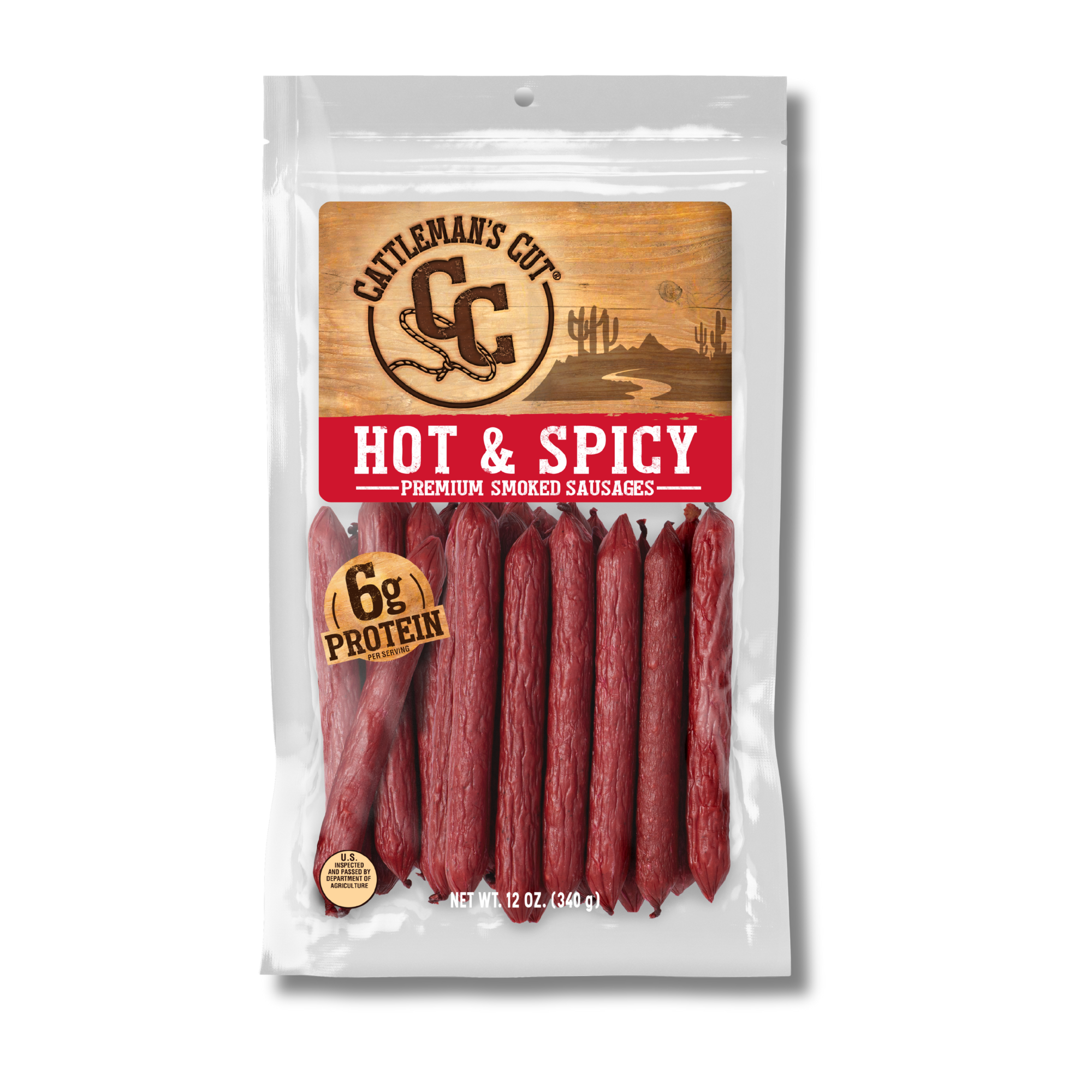 Cattleman's Cut Hot & Spicy Sausages, 12 Ounce