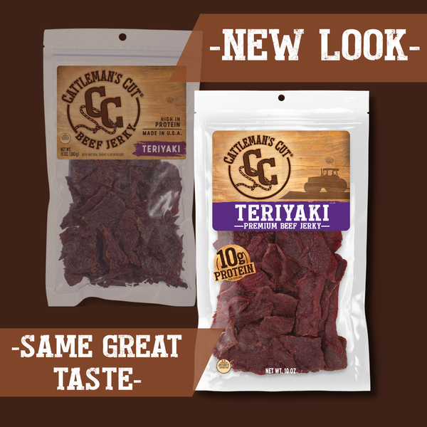 Cattleman's Cut Teriyaki Beef Jerky, 10 Ounce, 3 Pack