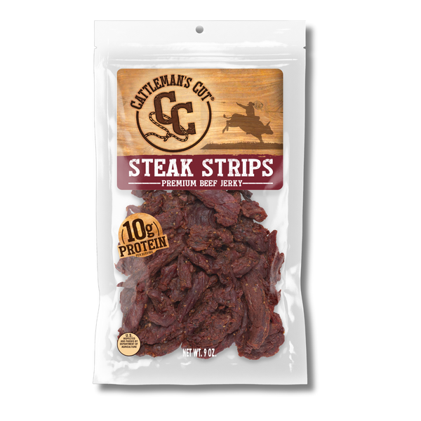 Cattleman's Cut Steak Strips Beef Jerky, 9 Ounce