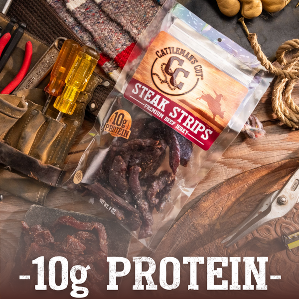 Cattleman's Cut Steak Strips Beef Jerky, 9 Ounce