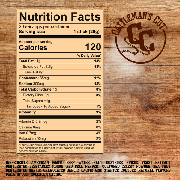 Cattleman's Cut American Wagyu Sausages, 0.9 Ounce (Pack of 20)