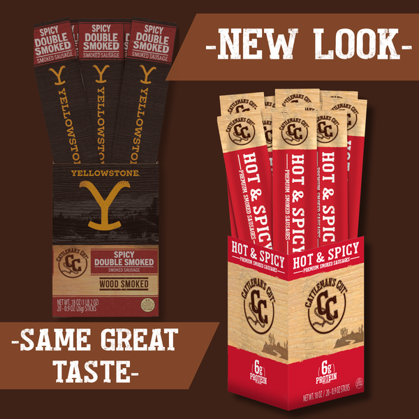 Cattleman's Cut Hot & Spicy Smoked Sausages, 0.9 Ounce (Pack of 20)