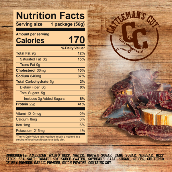 Cattleman's Cut American Wagyu Beef Jerky, 2 Ounce (Pack of 8)