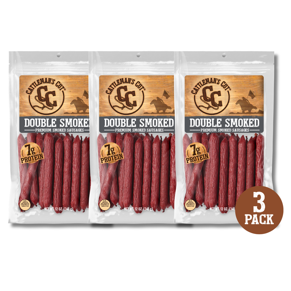Cattleman's Cut Double Smoked Sausages, 12 Ounce, 3-Pack