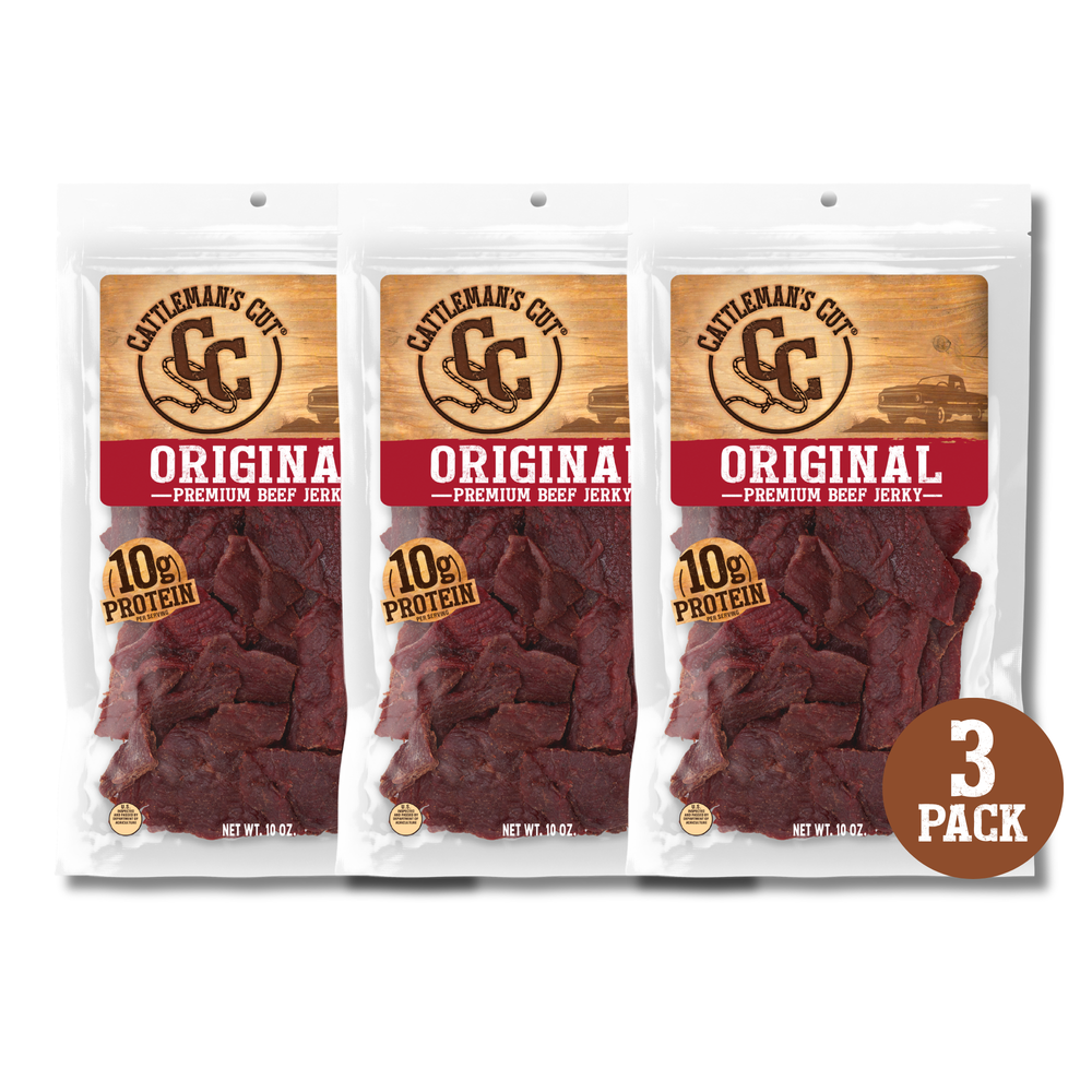 Cattleman's Cut Original Beef Jerky, 10 Ounce, 3 Pack