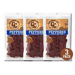 Cattleman's Cut Peppered Beef Jerky, 10 Ounce, 3 Pack